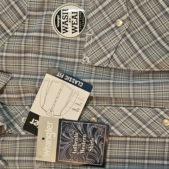 *LaST CHaNCe* WRANGLER - Men’s Pearl Snap Western Long Sleeve Shirt - 3X - NWT - Picture 3 of 4